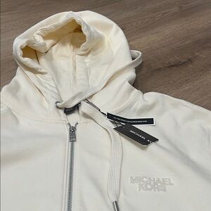 Michael Kors Off-White Hoodie with Zipper